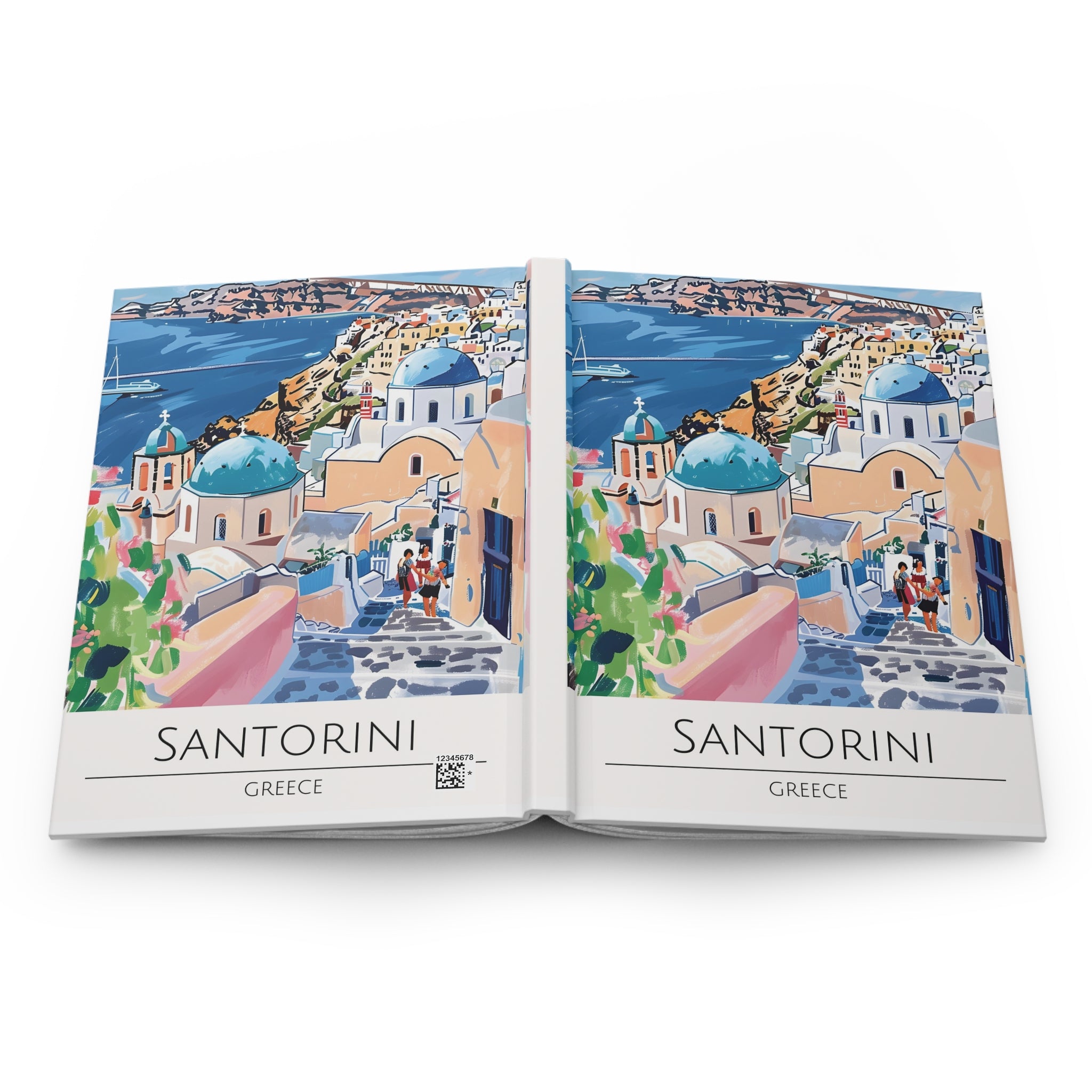 Santorini Lined Journal