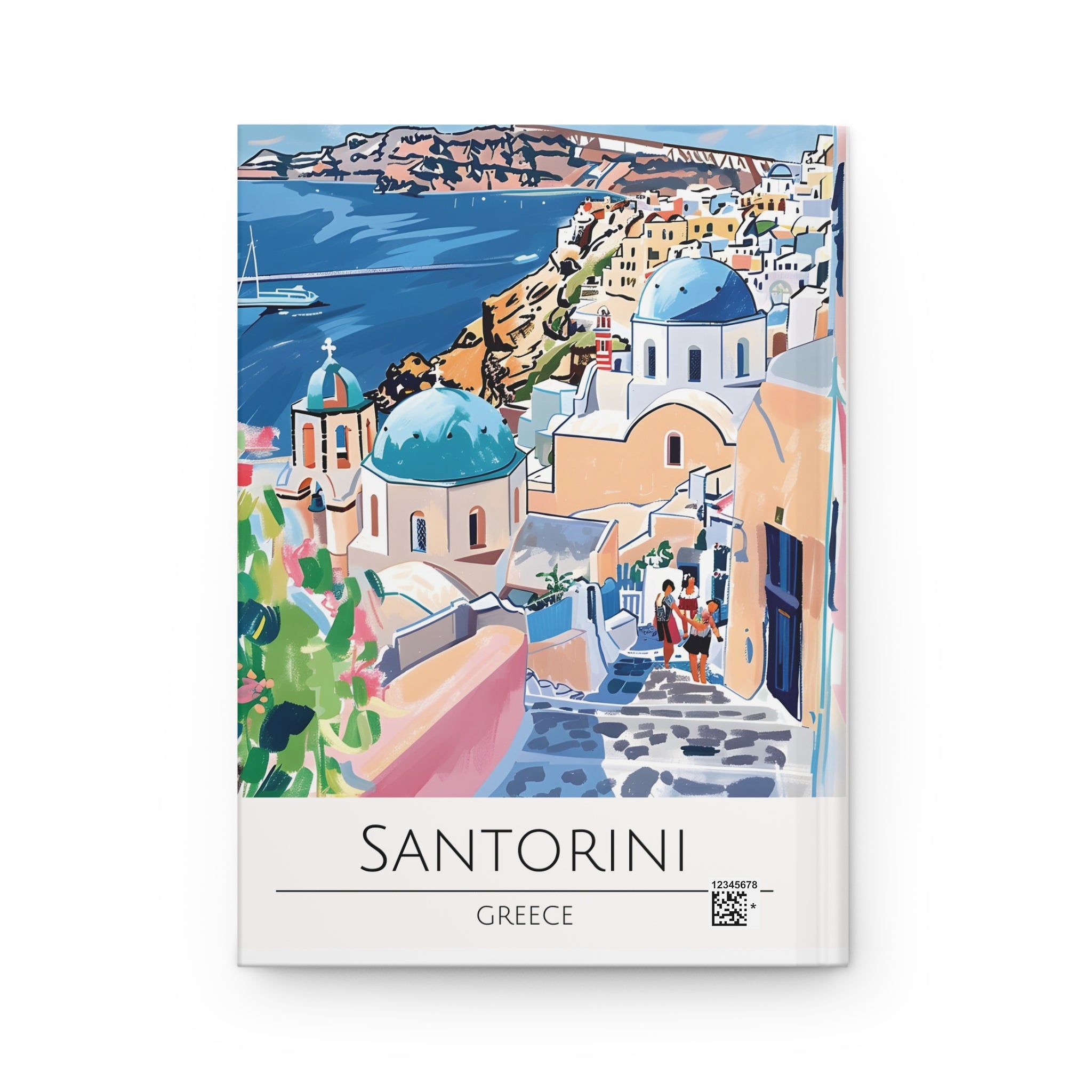Santorini Lined Journal